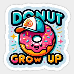 Donut Grow Up Sticker